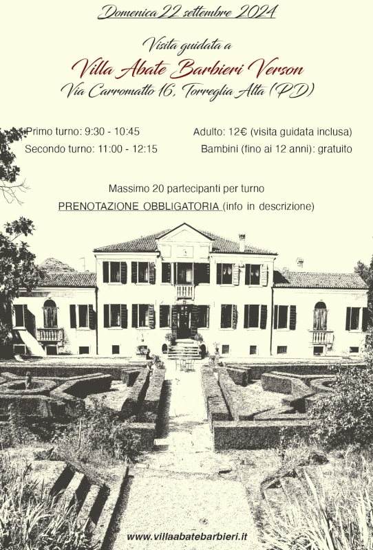 Discovering Villa Abate Barbieri Verson: guided tour